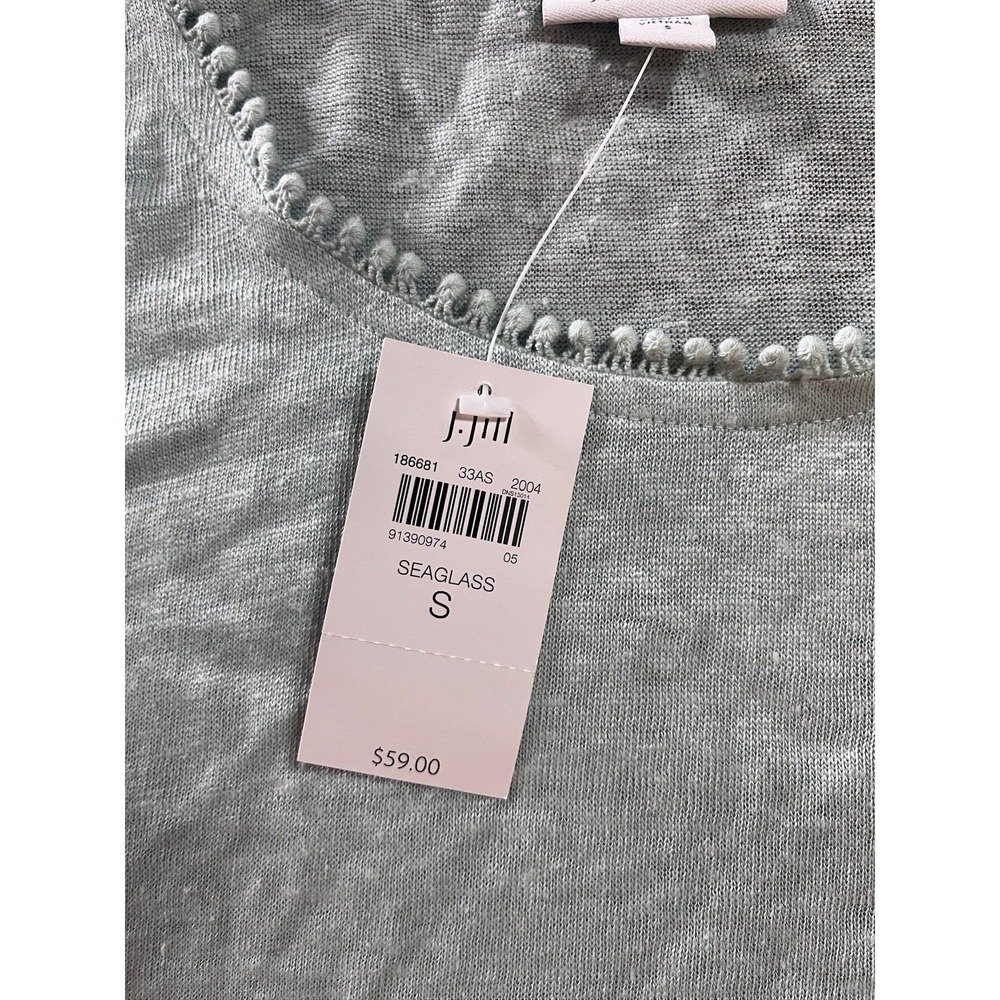 NWT J.Jill Women's Love Linen 3/4 Sleeve Seaglass Top, Size Small - Picture 4 of 7